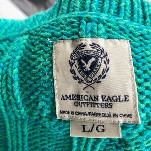 American Eagle Outfitters Teal Sweater